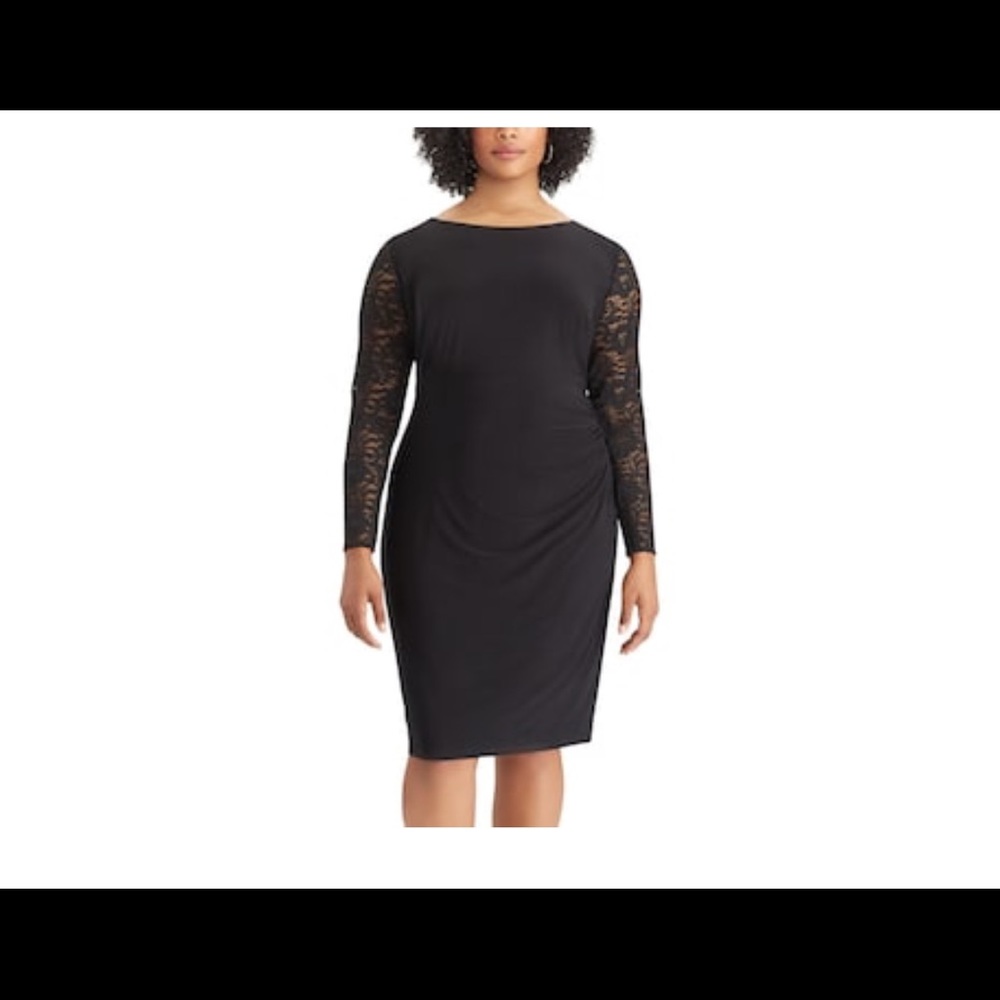 ⬇️Chaps women's plus size Lace sleeve sheath dress - Picture 1 of 2